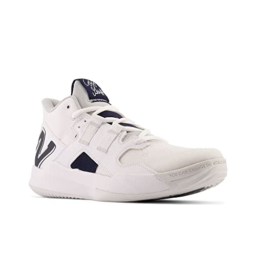 NEW BALANCE UNISEX FUELCELL COCO V1 HARD COURT TENNIS SHOE, WHITE/ECLIPSE/ARCTIC FOX, 4 US MEN