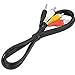 Canon TV or VCR Video Playback Cable STV-250N-Mini to RCA