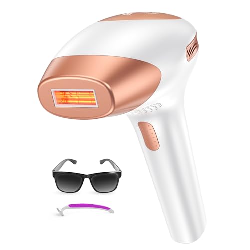 21J Pulsed Light Epilator with 9 Energy Levels, Laser Epilator with Auto Scroll Mode, 999,900 Flashes Pulsed Light Epilator for Women and Men, Face, Armpits, Bikini, Body