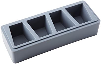 NOVA GEO SERIES - QUAD Ice Tray - Modern &amp; Stylish Design Silicone Tray - Extra Large Ice Cubes Melt Slower Keep Drinks Chilled Longer