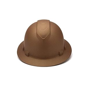 Pyramex-Full-Brim-RIDGELINE-Patterned-Hard-Hat-with-6-Point-Ratchet-Suspension-Free-Sticker-Included