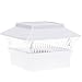 GreenLighting Standard 2 Solar Powered 4 x 4 LED Fence Post Cap Lights for PVC Posts 0 (White, 4 Pack)