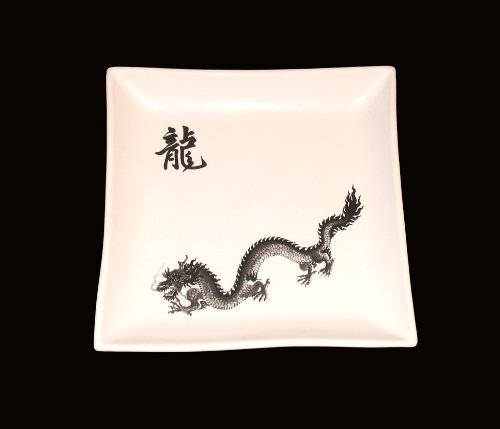 Boon DecorDinnerware - Dragon motif - Open stock - Salad Plate 7" Square - Set of Two