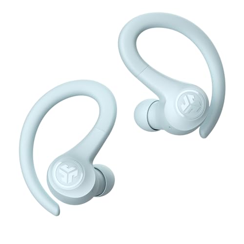 JLab, Go Sport+, True Wireless Workout Earbuds, Bluetooth Sport Earbuds, Clear Calling, Light Blue