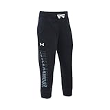 Under Armour Girls' Favorite Fleece Capri, Black/White, Youth X-Small