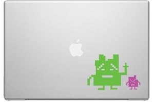 IVYBEE DECALS Aqua Teen Mooninites Laptop Car Tablet Art - Lime and Pink Vinyl Decal for 13" Laptop