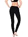 2 Pack Caramel Cantina Juniors Fold Over Cotton Spandex Leggings (Large, Black/Black)