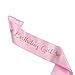 Cooper Fun Unicorn Birthday Set of Gold Glitter Unicorn Headband Pink Satin Sash for Happy Birthday Unicorn Party Supplies Favors Decorations