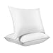 King Size Bed Pillows for Sleeping - KURNPHY NOAH Premium White Fluffy King Pillows Set - Super Soft Pillow Relief Neck Pain Anti-mite & Hypoallergenic Side Sleepers Easy Care (2 Pack)