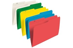 Staples Assorted File Folders - Letter Size - 50 Pack