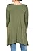 Love In Women's 3/4 Sleeve Round Neck Relaxed Drape Tunic T Shirt Top S~3XL
