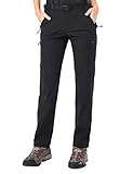 MIER Women’s Outdoor Hiking Travel Cargo Pants Lightweight Stretch Active Pants with 4 Zipper Pockets, Quick Dry