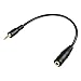 Electop 2.5mm Male OMTP to 3.5mm (1/8 inch) Female CTIA Stereo Audio Extension Cable, 4 Poles Audio Adapter, Support Mic/Headphone Function