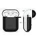 Airpods Case, Airpods Accessories Kits, 10 in 1 Protective Silicone Cover Skin Apple Airpods Anti-Lost Airpods Strap, Airpods Watch Band Holder, Airpods Ear Hook (Black and red)