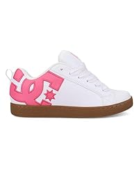 DC Women's Court Graffik Sneaker, White/Pink/Gum, 5.5