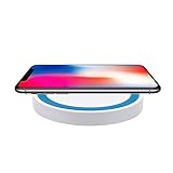 MChoice For iPhone 8/8 Plus/X, New Portable Qi Wireless Power Fast Charger Charging Pad For iPhone 8/8 Plus/X (Blue)
