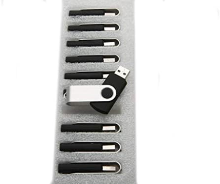 Samedayflash 10カラット カスタムスイベルフラッシュドライブ バルクパック 各種サイズ Usb 2 0 スイベルデザイン ブラック 16gb