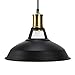 Smart & Green Lighting, Industrial Metal Pendant Light, Antique Style Lampshades Fit for Edison Bulb, Kitchen Light Fixtures,Black, 1 Pack