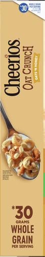 CHEERIOS OAT CRUNCH OATS ‘N HONEY BREAKFAST CEREAL, MADE WITH WHOLE GRAIN, FAMILY SIZE, 24 OZ