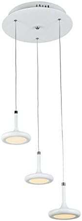 Vstar LED Ceiling Light,Warm White Dimmable,Modern Chandelier Light Fixture with Adjustable Wire,Contemporary LED Chandelier Pendant Lighting Fixtures for Kitchen/Dining Room/Living Room (3Lights)