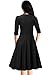 Miusol Women's Retro V-Neck Half Sleeve Bridesmaid Party Swing Dress
