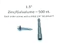 EAGLE 1 Metal Roofing Screws Painted Hex Washer Head Sheet Metal Roof Screw. Self Starting/self Tapping Metal to Wood, Sheet Metal Roofing siding Screws ~ EPDM Washer