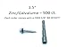 Eagle 1 Metal Roofing Screws #10 - Painted Hex Head Self-Tapping Screws with EDPM Rubber Washer for Metal to Wood, Vinyl, Small Sheet Metal - Free Magnetic Driver (Zinc, 1.5 Inch, 500)