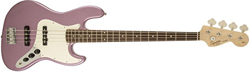 Squier by Fender Affinity Jazz Beginner Electric Bass Guitar - Rosewood Fretboard, Burgundy Mist Metallic