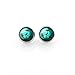 Blue Circling Sharks Stud Earrings Ocean Pendant Women fashion Jewelry Glass handmade