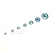 Aquamarine (202) 144 pcs Austrian 2058/2088 Crystal Flatbacks Lake Blue Rhinestones Nail Art Assorted Mixed Sizes ss5, ss7, ss9, ss12, ss16, ss20, ss30 Made in Austria Crystal-Wholesale