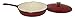 Useful UH-CI215 12 Inch Cast Iron Enamel Covered Skillet With Lid and Spout