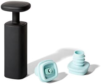 MAKO Wine Vacuum Preserver with Stoppers (Black)