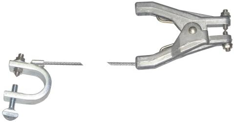 Lind Equipment LE60HCS-72 Static Grounding Assembly, REB clamp, 3/4" c-clamp, 6ft 1/8" plated steel cable