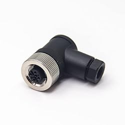 2 Pcs M12 Connector 4 Pin Wiring A Code Shiled