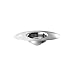 Cuisinox Egg Separator with Receptacle, Stainless Steel & Glass, 1.25