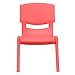 Flash Furniture Red Plastic Stackable School Chair with 10.5'' Seat Height