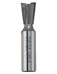 PORTER-CABLE 43776PC Broca para enrutador de cola de milano con punta de carburo de 17 grados y 32 pulgadas