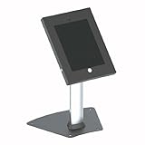 Anti-Theft Tablet Security Stand Kiosk - Aluminum Metal Countertop Desktop Desk Table Mount Tablet Case Holder w/ 14 Inch Pole, Tilt Adjustable, Designed for iPad 2 3 4 Air Tablets - Pyle PSPADLK12