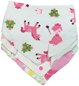 Comaba Baby Printed Teething and Drooling Cotton Feeding Reflux 3 Pack Bibs