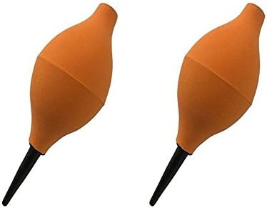(2 Pack) Rubber Air Pump Cleaner Dust Blower for for Keyboard,Digital SLR Camera, Lens, Watch, Cell Phone, Computer Laptop PC and Screen - Orange