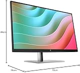 HP E-Series E27k G5 27" 4K UHD 3840x2160 Monitor Black Silver view 4