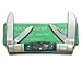 Hen and Rooster Green Pick Bone Congress Pocket Knife Knives