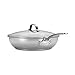 Circulon Genesis Deep Stainless Steel Nonstick Frying Pan / Fry Pan / Skillet with Lid - 12.5 Inch, Silver