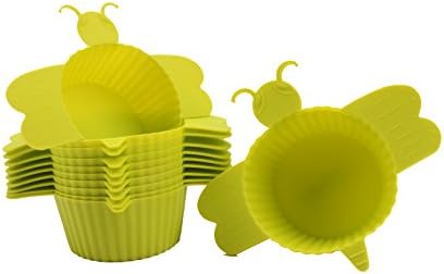Trustworthy Buy 12-pack Reusable Silicone Dragonfly Shape Baking Cups / Cupcake Liners - Green