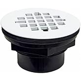 PROFLO PF42942 2'' ABS Solvent Weld Shower Drain with 4-1/4" White Plastic Strainer - White