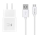 Samsung Galaxy Charger, Compatible with Galaxy S7 S7 Edge, S6 S6 Edge, S4, S3 / Galaxy Note 5, Note 4 / Galaxy Tab Pro, Tab 4, Tab 3 Series LG G2 G3 G4 with 5FT cable by [Blutronic]