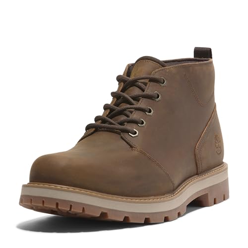 Timberland Men's Britton Road Mid Lace Up Waterproof Chukka Boot, Rust Full Gra…