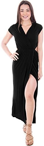 Open-Leg Wrap Maxi Dress - Made in the USA