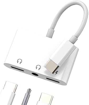 Adaptateur USB C Écouteur Jack Casque 3.5mm pour iPhone 16 15 Chargeur Compatible avec Samsung AUX Audio Câble Splitter Type C Prise Connecteur pour Apple pour iPad Téléphone Voiture Accessories