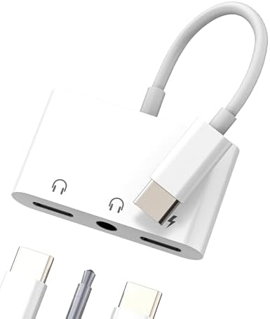 Adaptateur USB C Écouteur Jack Casque 3.5mm pour iPhone 16 15 Chargeur Compatible avec Samsung AUX Audio Câble Splitter Type C Prise Connecteur pour Apple pour iPad Téléphone Voiture Accessories